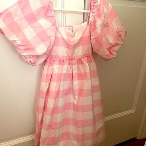 Janie and Jack Toddler Gingham Bubble sleeve dress